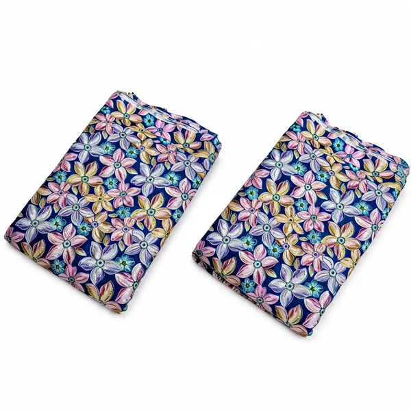 Blue_Floral_Position_Print_On_Chinon_Fabric