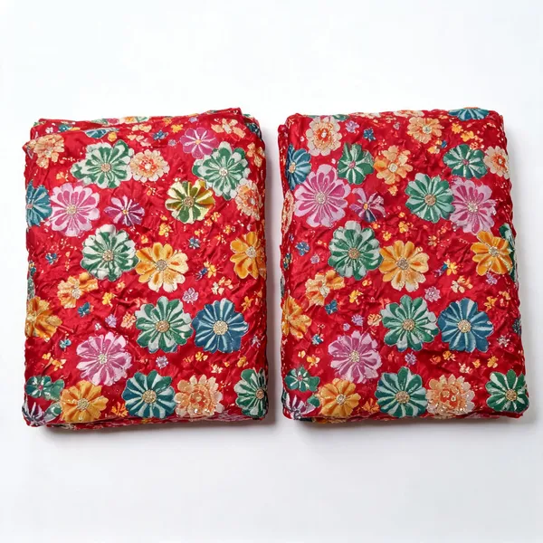 Red_Floral_Position_Print_With_Embroidery_On_Crushed_Jimmy_Choo_Fabric