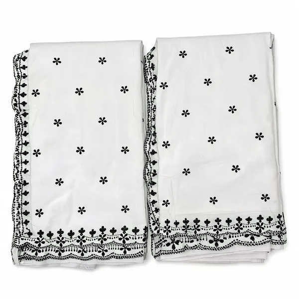 Green_Floral_2_Side_Border_Pure_Mul_Cotton_Dupatta_Fabric