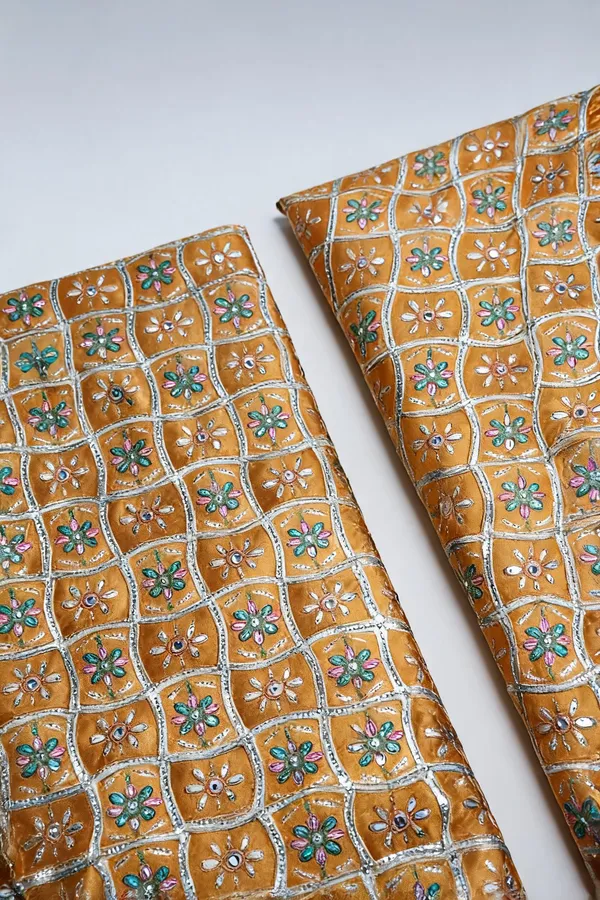 Yellow_Zari_Sequins_Embroidered_Work_With_Position_Print_On_Chinon_Fabric