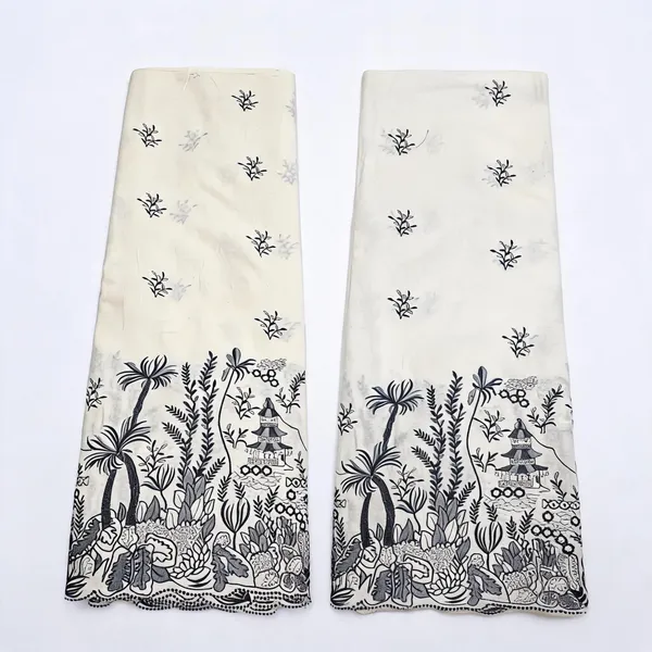 Floral_Grey_Thread_Embroidery_On_Kora_Mul_Cotton_Fabric