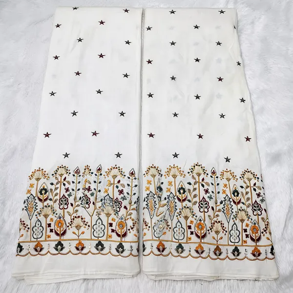 Floral_Multi_Thread_Beads_Embroidery_On_Kora_Mul_Cotton_Fabric
