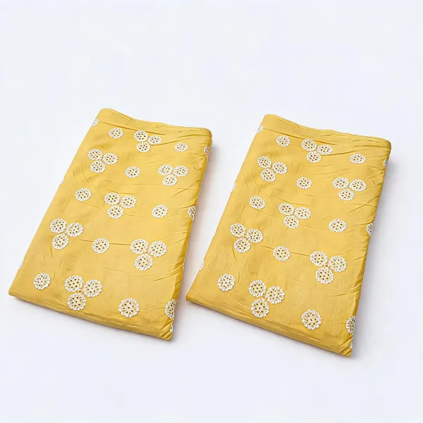Yellow_Boring_White_Thread_Embroidery_On_Pure_Cambric_Cotton_Fabric