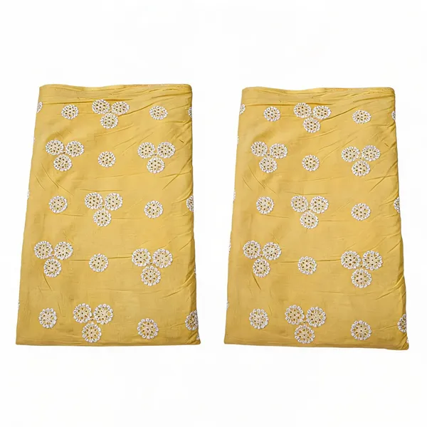 Yellow_Boring_White_Thread_Embroidery_On_Pure_Cambric_Cotton_Fabric