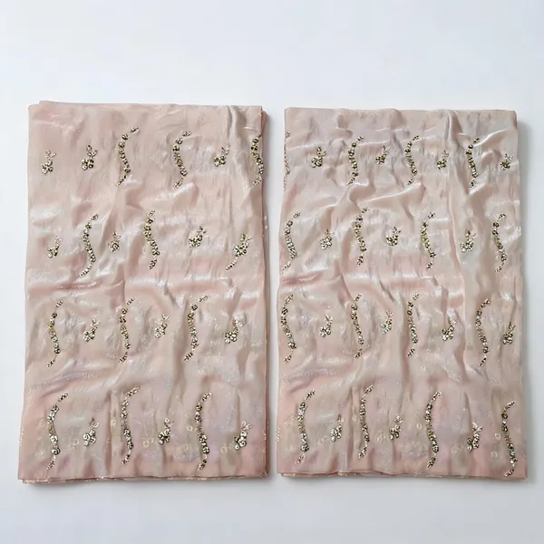 Light_Peach_Beads_Embroidery_On_Space_Silk_Fendy_Fabric