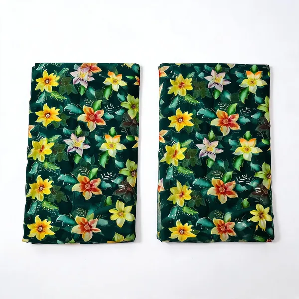 Bottle_Green_Floral_Position_Print_With_Embroidery_On_Organza_Fabric