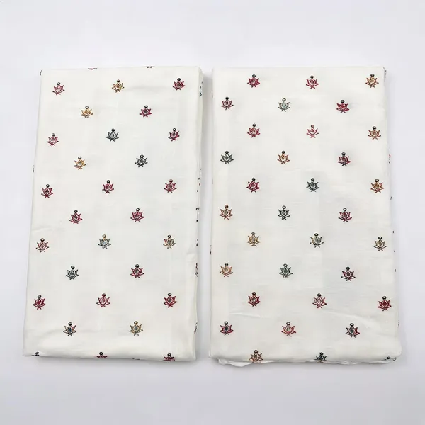 Multi_Thread_Beads_Butti_Embroidery_On_Dyeable_Kora_Cotton_Fabric