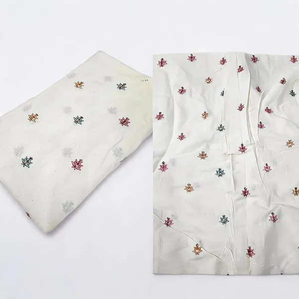 Multi_Thread_Beads_Butti_Embroidery_On_Dyeable_Kora_Cotton_Fabric