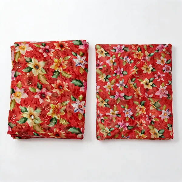 Red_Floral_Position_Print_With_Embroidery_On_Organza_Fabric