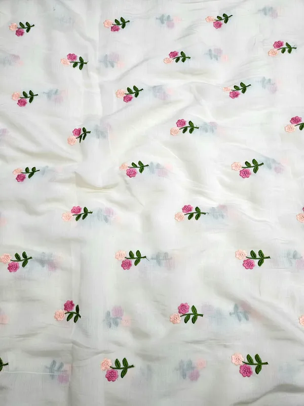 Cream_Multi_Color_Thread_Embroidery_On_Mul_Chanderi_Fabric