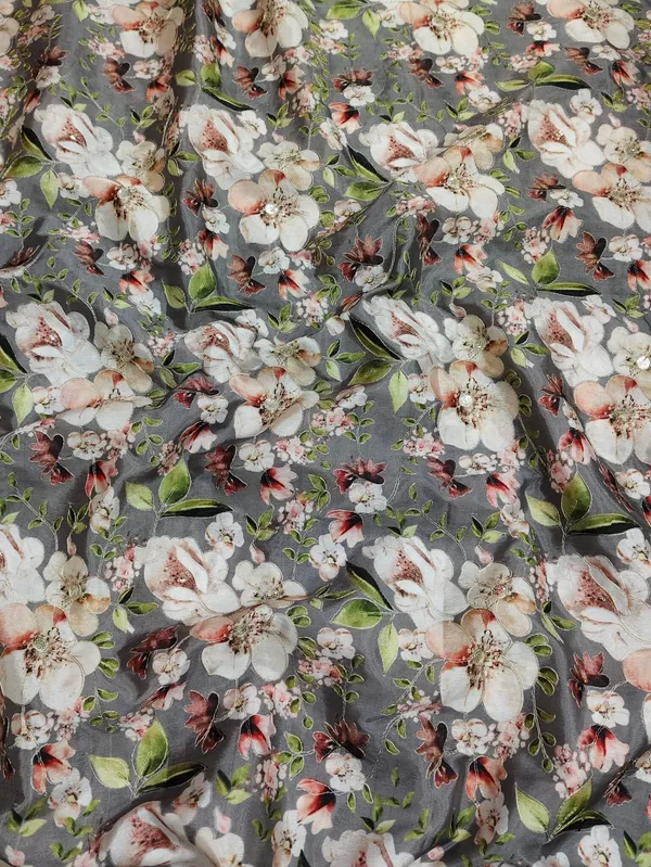 Grey_Floral_Position_Print_On_Chinon_Fabric