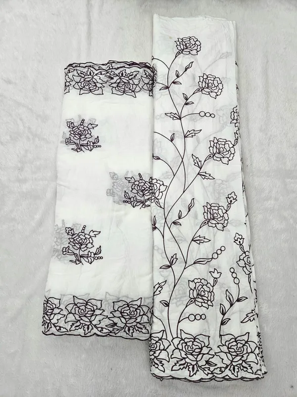 Dark_Wine_Embroidered_2pc_Heavy_Daman_Dupatta_On_Pure_Cotton_Fabric