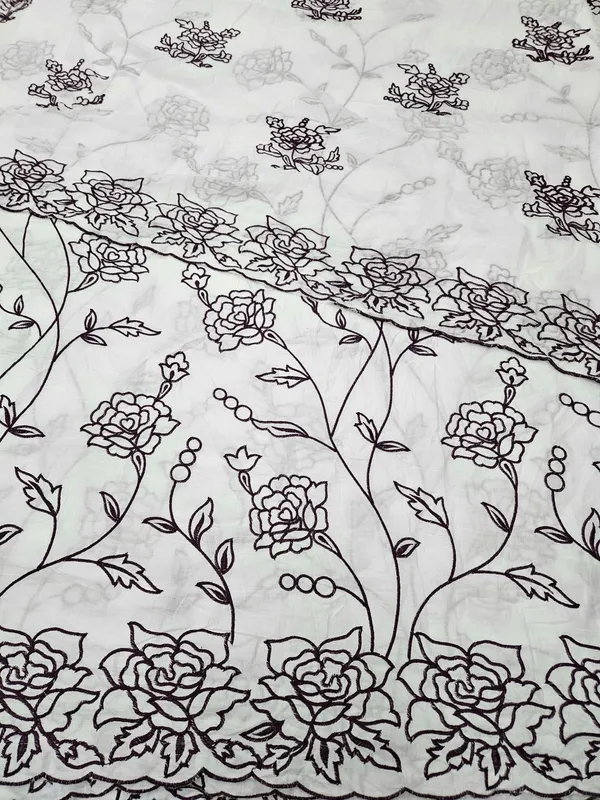 Dark_Wine_Embroidered_2pc_Heavy_Daman_Dupatta_On_Pure_Cotton_Fabric