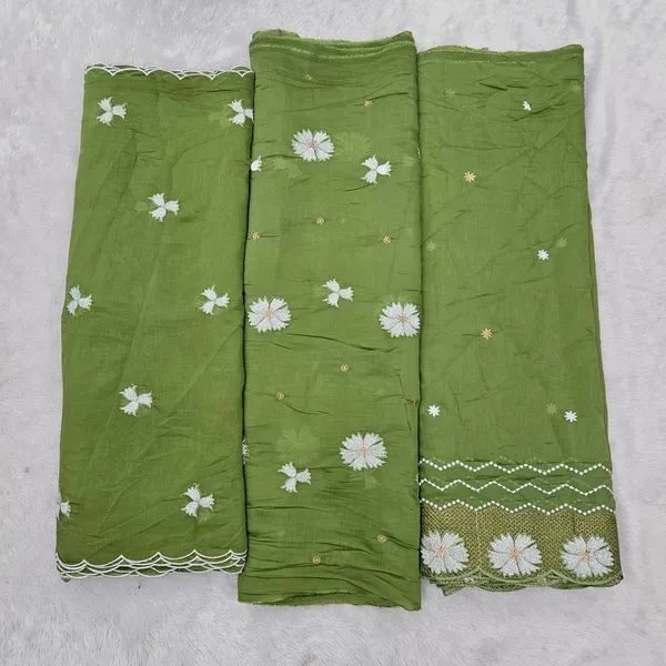 Light_Mehndi_Green_3pc_Heavy_Embroidered_On_Mul_Chanderi_Fabric