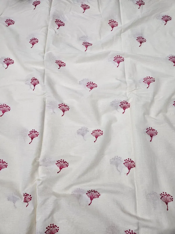Pink_Thread_Butta_Embroidery_On_Dyeable_Kora_Cotton