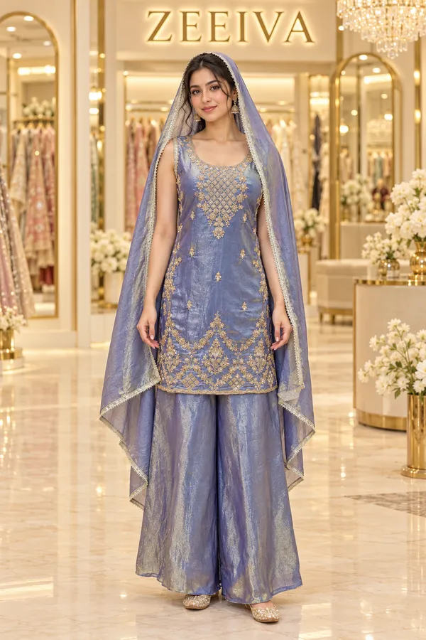 Lavender_Embroidered_Kurta_Sharara_Set_For_Women