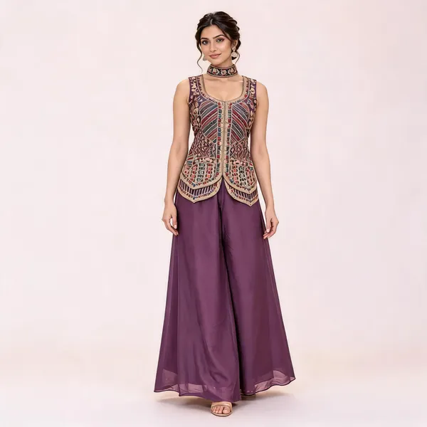 Purple_Star_Georgette_Kurta_Set_For_Women