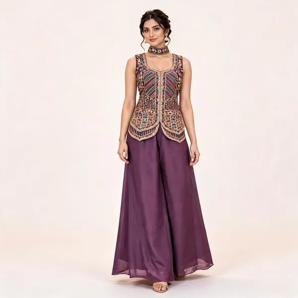 Purple_Star_Georgette_Kurta_Set_For_Women