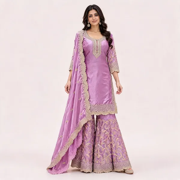 Lavender_Fendi_Sharara_Suit_Set_For_Women