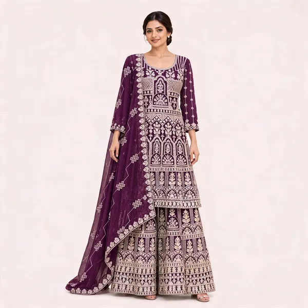 Purple_Georgette_Anarkali_Suit_Set_For_Women