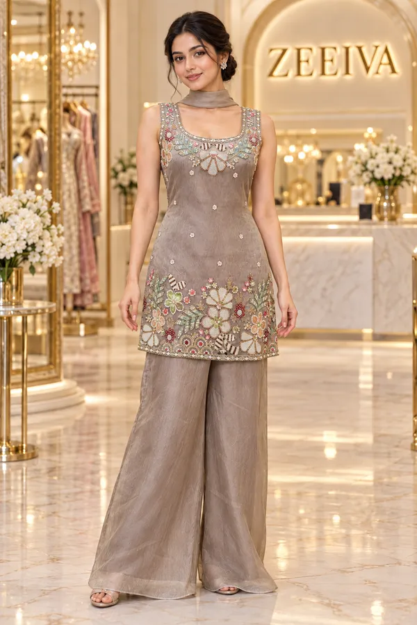 Taupe_Embroidered_Straight_Kurta_Set_for_Women