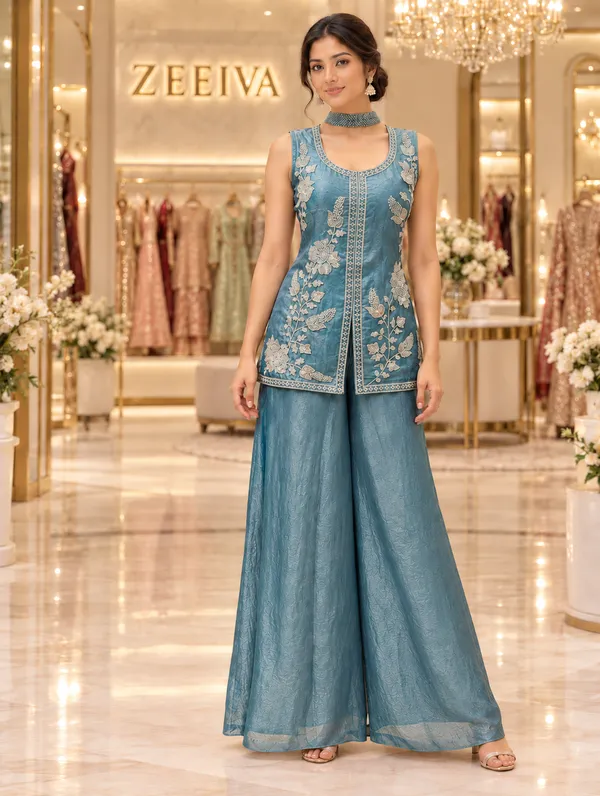 Blue_Embroidered_Kurta_Palazzo_Set_for_Women