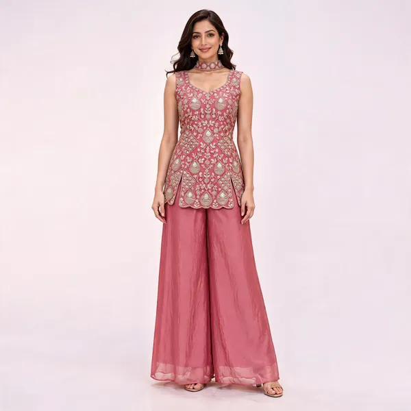 Pink_N.C-Moss_Kurta_Palazzo_Set_For_Women