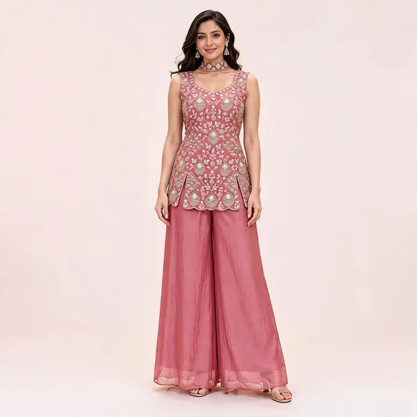 Pink_N.C-Moss_Kurta_Palazzo_Set_For_Women
