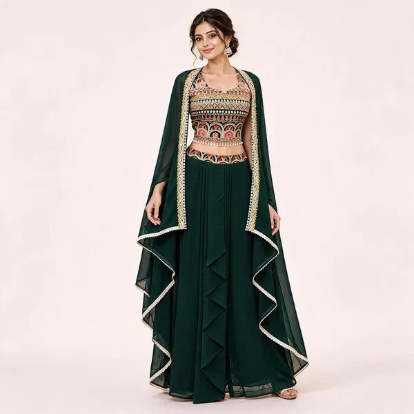 Green_Georgette_Ethnic_Set_For_Women
