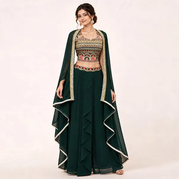 Green_Georgette_Ethnic_Set_For_Women