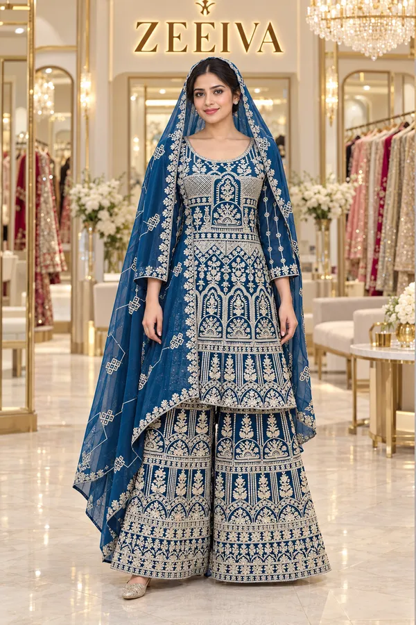 Blue_Embroidered_Kurta_Sharara_Set_With_Dupatta_for_Women