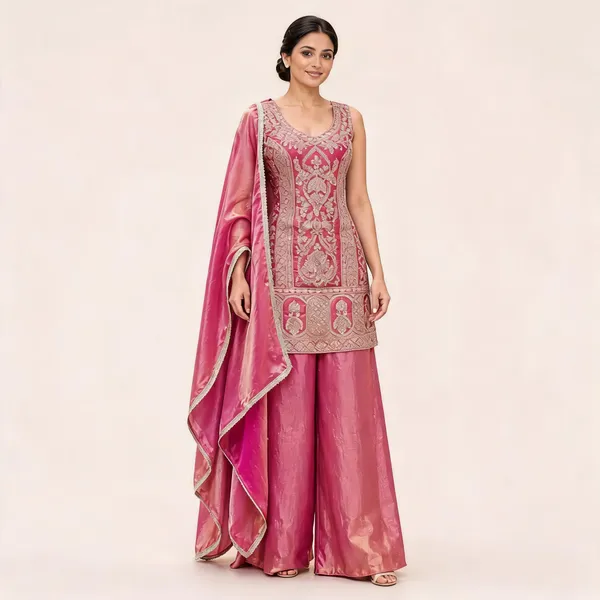 Pink_Fendi_Kurta_Set_For_Women