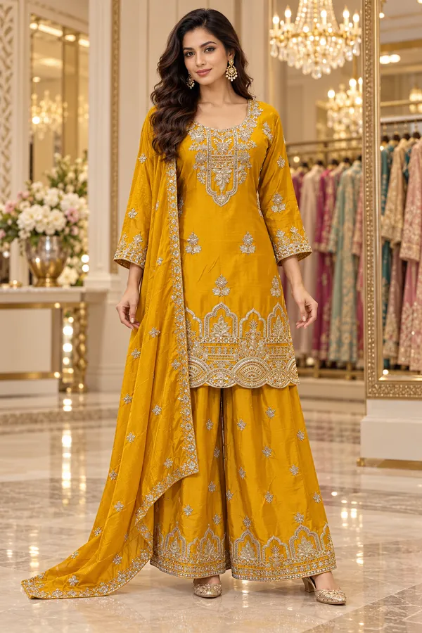 Mustard_Embroidered_Straight_Suit_Set_For_Women