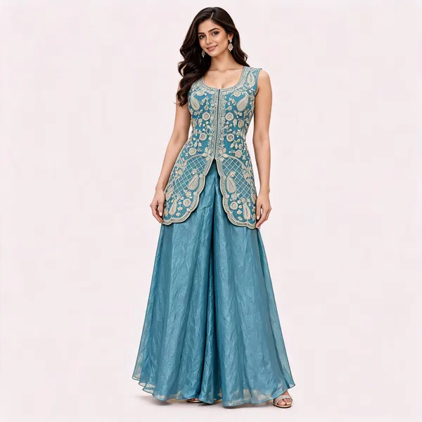 Blue_Fendi_Sharara_Set_For_Women