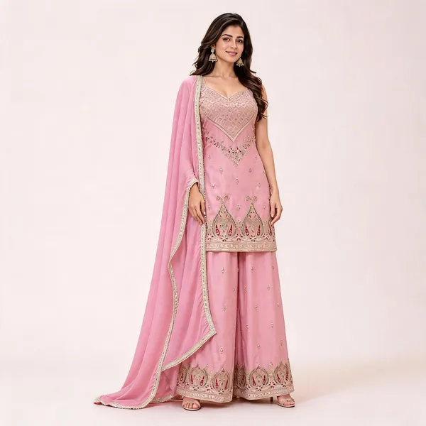 Pink_Chinon_Kurta_Set_For_Women