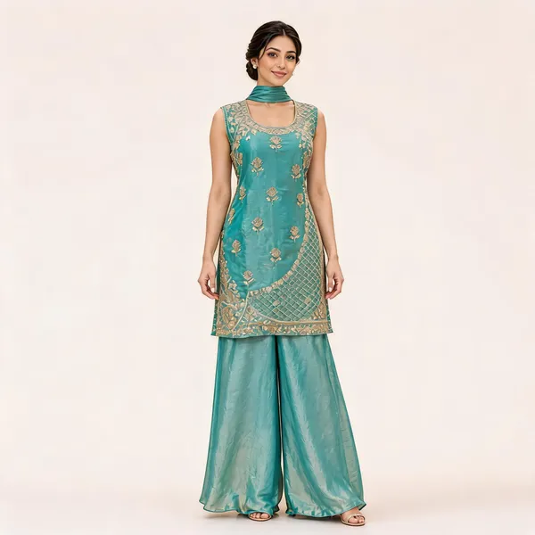 Aqua_Fendi_Straight_Kurta_Palazzo_Set_For_Women