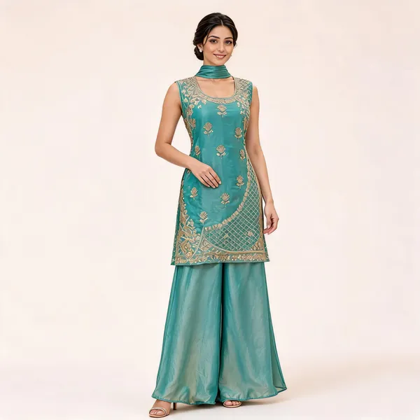 Aqua_Fendi_Straight_Kurta_Palazzo_Set_For_Women