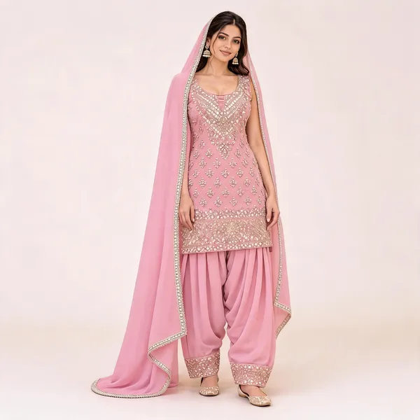 Pink_Star_Georgette_Salwar_Suit_Set_For_Women