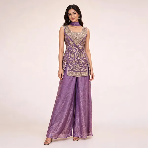 Purple_Fendi_Kurta_Palazzo_Set_For_Women