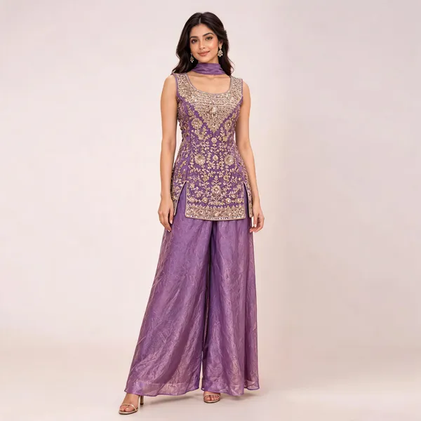 Purple_Fendi_Kurta_Palazzo_Set_For_Women