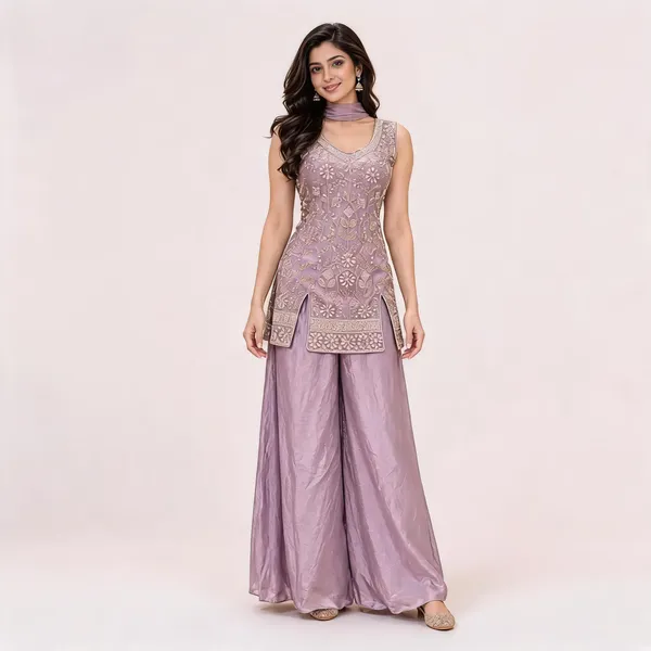 Lavender_Fendi_Kurta_Set_For_Women