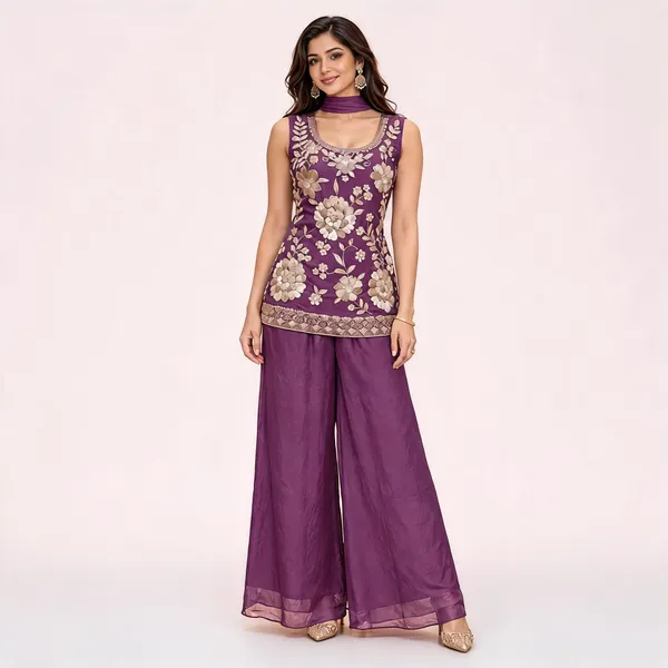 Purple_N.C-Moss_Kurta_Set_For_Women