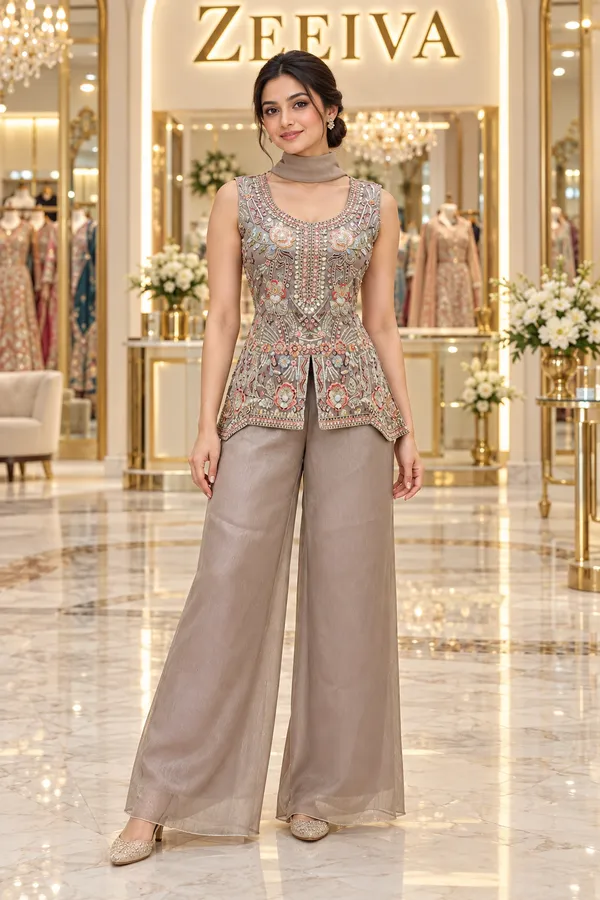 Beige_Embroidered_Peplum_Kurta_Palazzo_Set_for_Women
