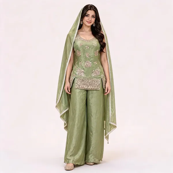 Sage_Green_Fendi_Kurta_Set_For_Women