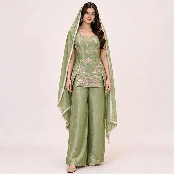 Sage_Green_Fendi_Kurta_Set_For_Women