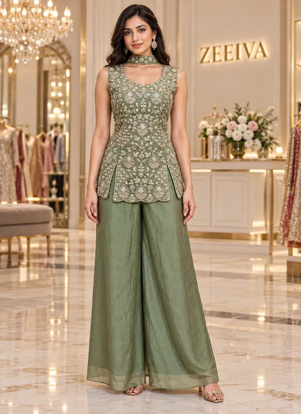 Olive_Green_Embroidered_Kurta_Set_for_Women