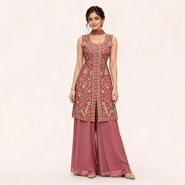Mauve_Star_Georgette_Palazzo_Suit_Set_For_Women