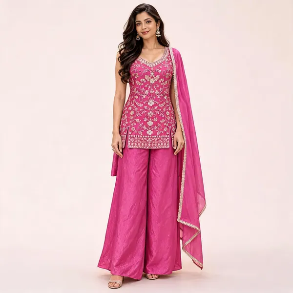 Pink_Fendi_Kurta_Set_For_Women