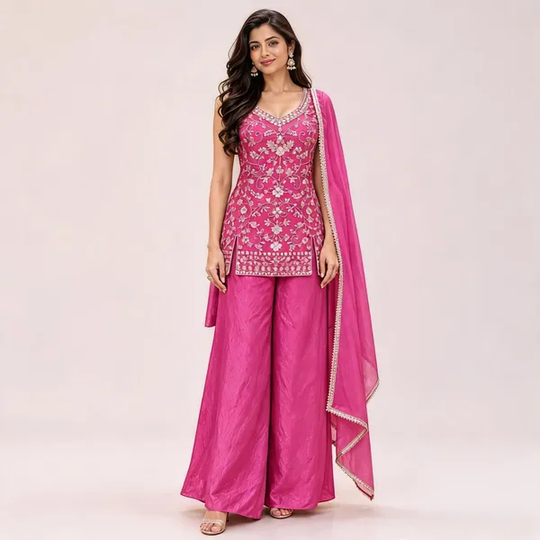 Pink_Fendi_Kurta_Set_For_Women