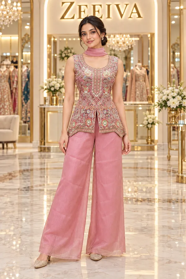Pink_Embroidered_Palazzo_Kurta_Set_For_Women